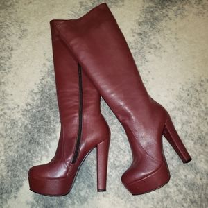 COPY - Burgundy knee high boots